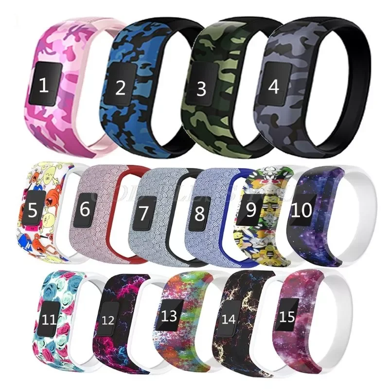 

Wristband Silicone No Buckle Watch Band Strap Watchband Sports Replacement for Garmin Vivofit JR/Vivofit JR2/Vivofit 3