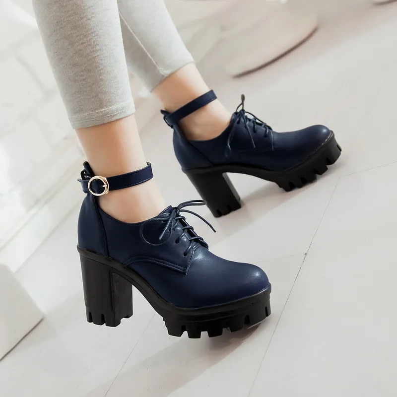 Женские туфли на квадратном каблуке YMECHIC винтажные туфли-лодочки с ремешком