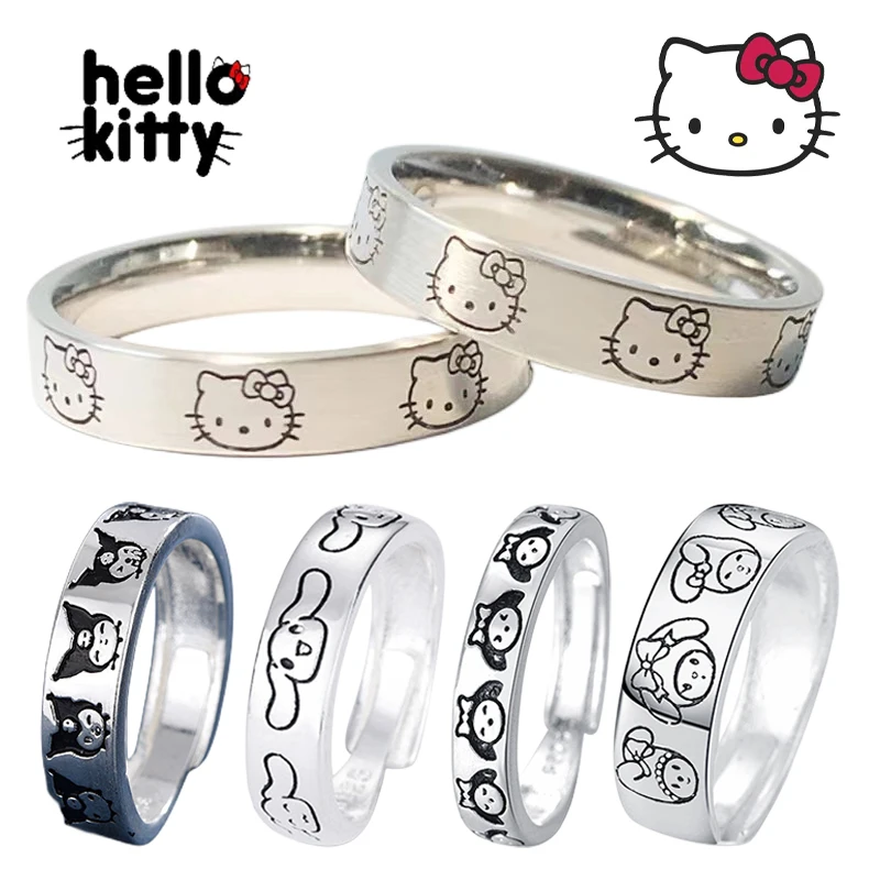 Кольцо HelloKitty из сплава с мультяшным изображением милого Kuromi My Melody кольцо модное