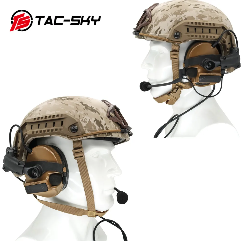 

TAC-SKY COMTAC III Fast Helmet ARC Track Bracket Edition Silicone Earmuffs Noise Reduction Pickups Tactical COMTAC Headphones