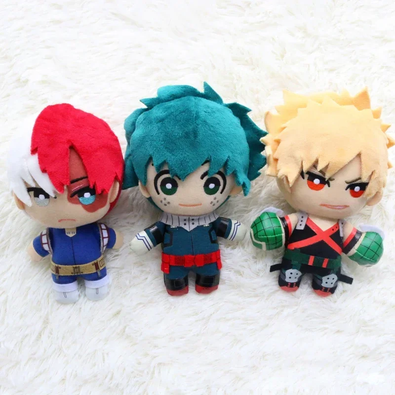 Фото 15 см My Hero Academia аниме Izuku Midoriya Katsuki Bakugou Shouto Todoroki плюшевая игрушка-подвеска мягкая плюшевая кукла в подарок №1