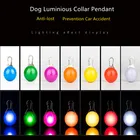 Светодиодный светящийся собачий ошейник для домашних животных для улицы путешествий защита от потери светящийся подвесной цветной мигающий свет товары для домашних животных светильник ошейник