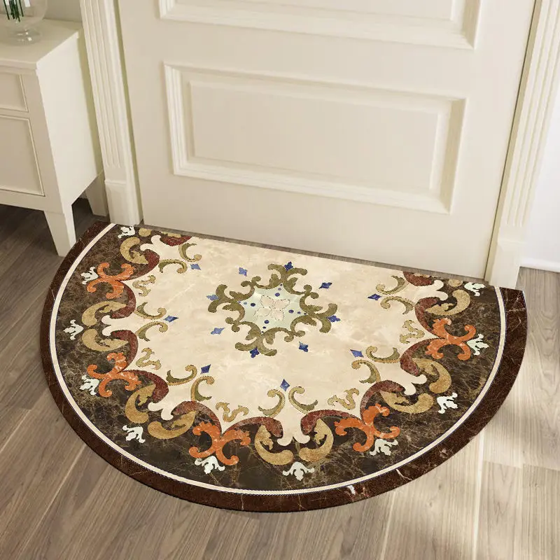 

Home Decoration Indoor Half-round Entrance Doormat Carpet American Nordic Folk Style Door Mats Felpudo De La Puerta De Entrada