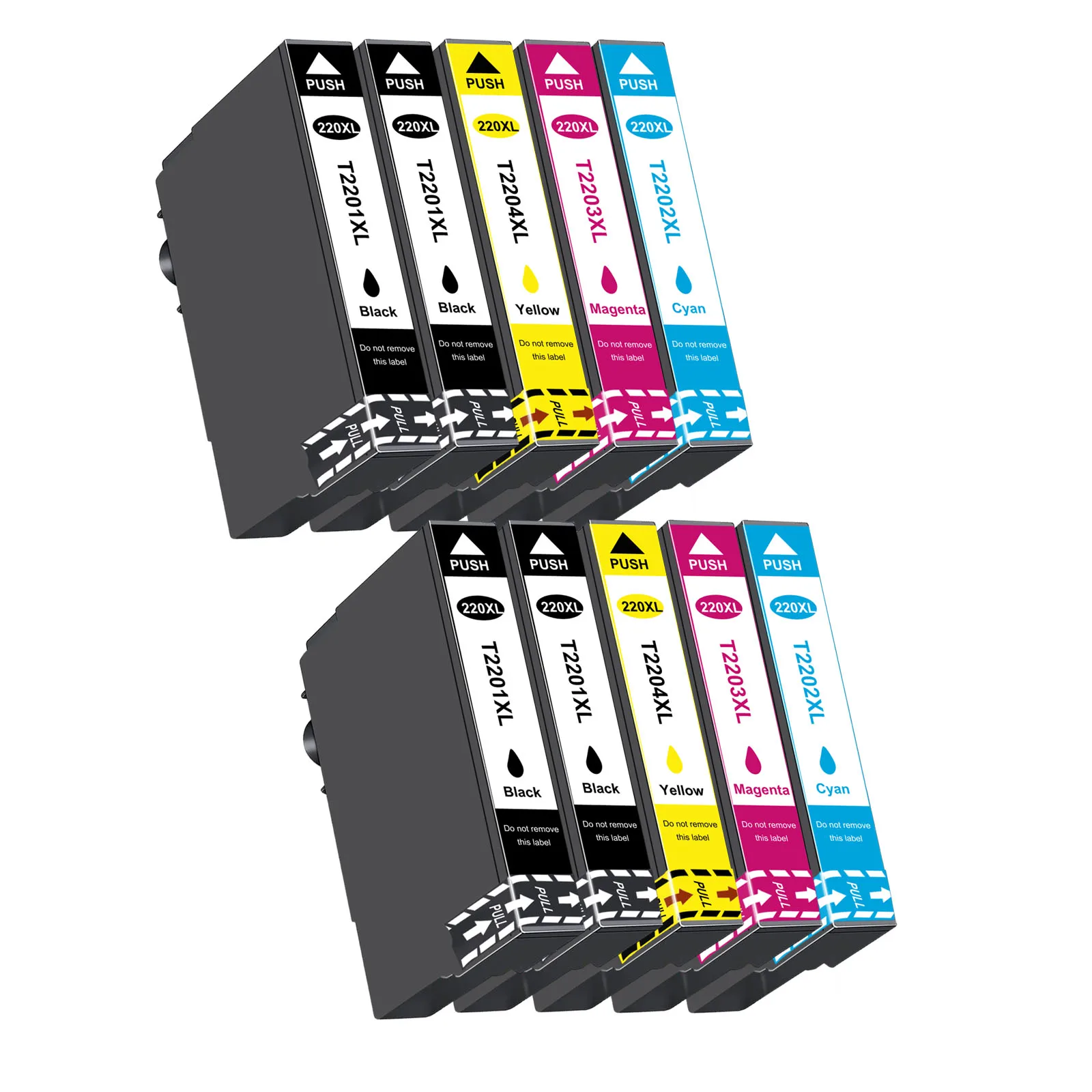 

10Pk Compatible for 220 T220XL Ink Cartridge Replacing for Epson Workforce WF-2630 WF-2650 Printers Expression XP-424 420 320