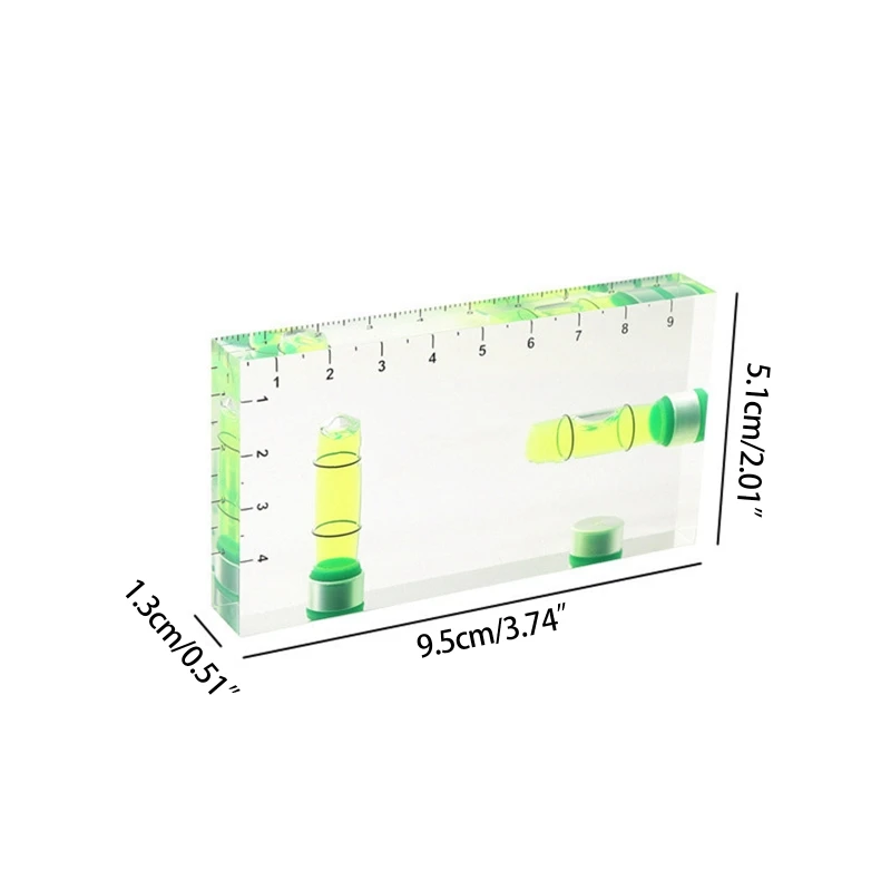 

Two Direction Mini Magnetic Level Bubble Level Transparent High Precision Level Meter for Pictures Shelves Table Uses