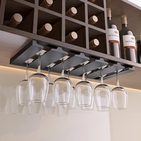 wine glass rack under cabinet stemware holder storage hanger metal organizer for bar kitchen