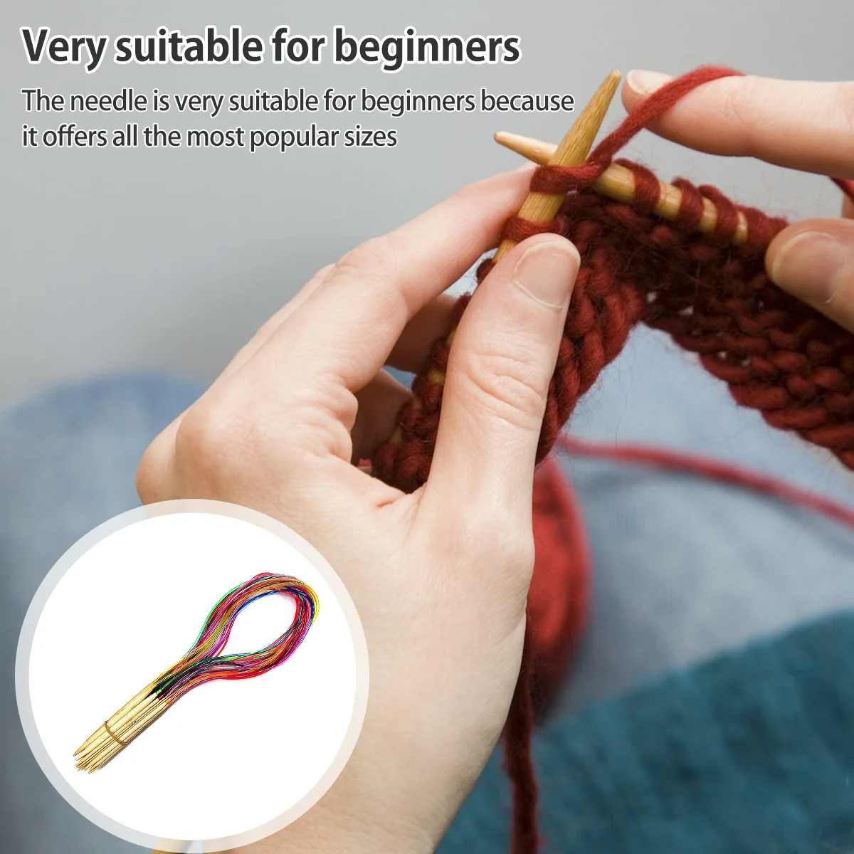 Набор вязальных спиц для начинающих крафтовые аксессуары плетения набор