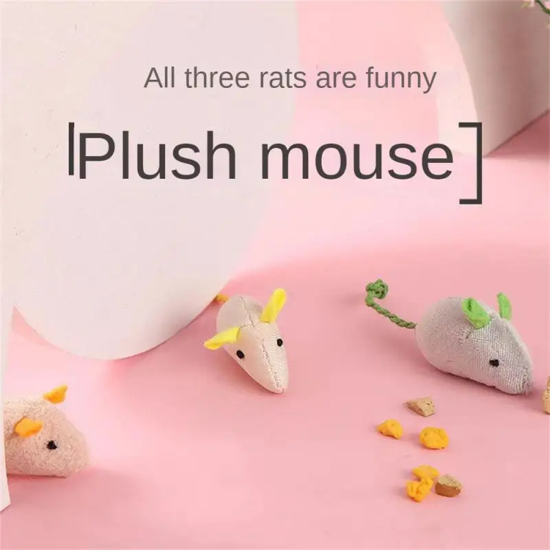 

New Home Cat Toy Plush Herbal Mouse Cute Modeling Kitten Toy Universal