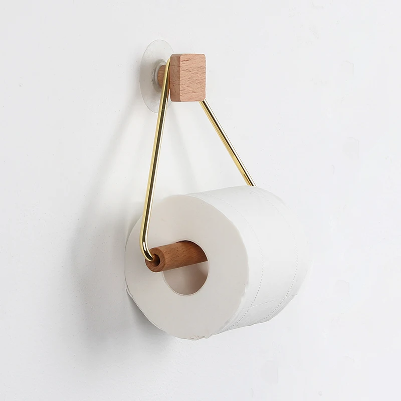 

Toilet paper holder bathroom wooden roll holder contact paper holder household storage rack toilet accessories
