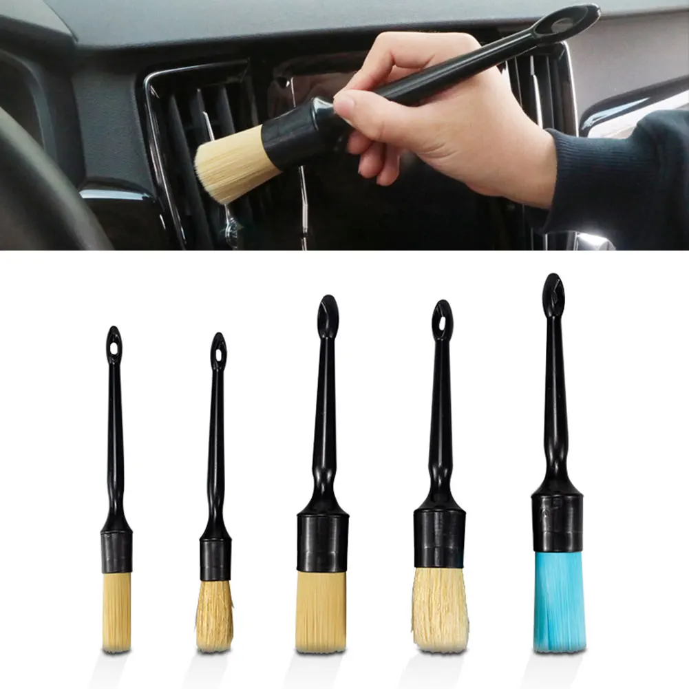 

5 Piece Set Car Cleaning Brush Tool Wet And Dry Bristle Car Beauty Cleaning Brush Detail Brush General Purpose