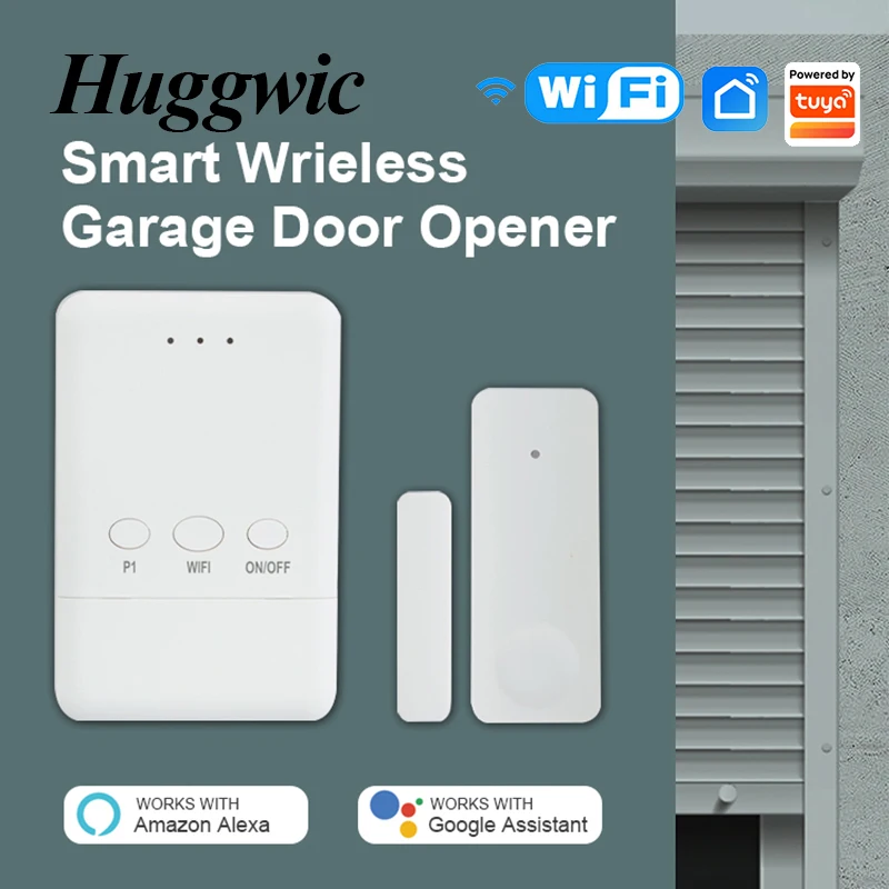 

Huggwic Tuya Garage Door Opener Controller Wireless Remote Control No Gateway Required Smart Home Supprot Alexa Google Home