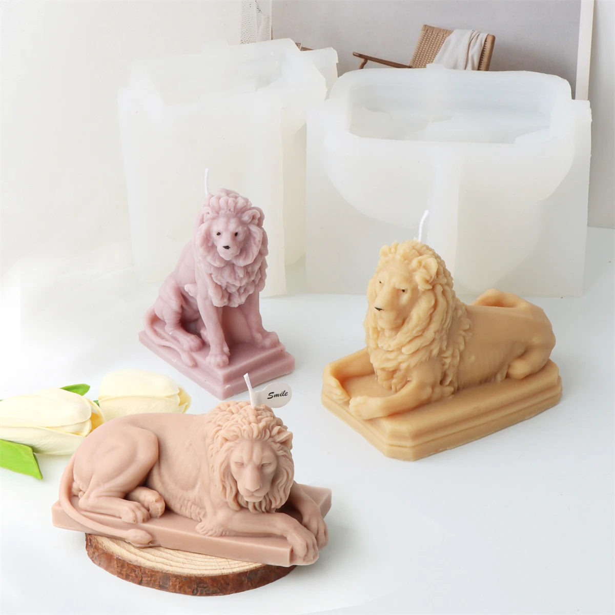3D Форма Для Свечей В Форме Льва Силиконовая Мыла Или Благовоний Ручной Работы