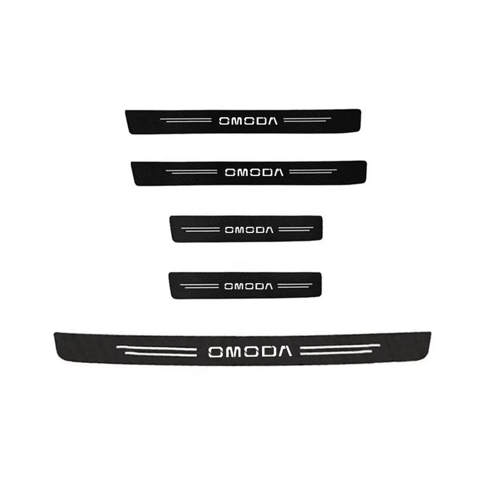

Углеродное волокно, защитная наклейка на бампер багажника автомобиля, наклейка против царапин, лента для Chery OMODA 5 S5 O5 E5 C5 PRO PHEV, аксессуары