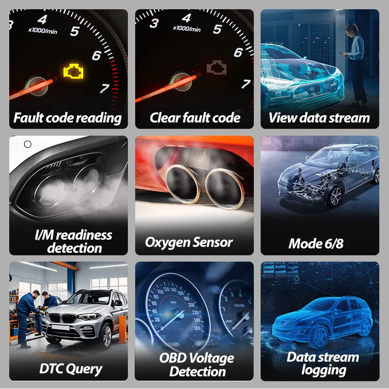 Flutree T200 OBD2 сканер автомобильный диагностический считыватель кодов