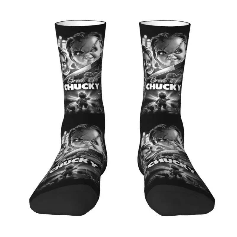 

Fashion Bride Of Chucky Socks Women Men Warm 3D Printing Killer Doll Chucky Sports Basketball Socks
