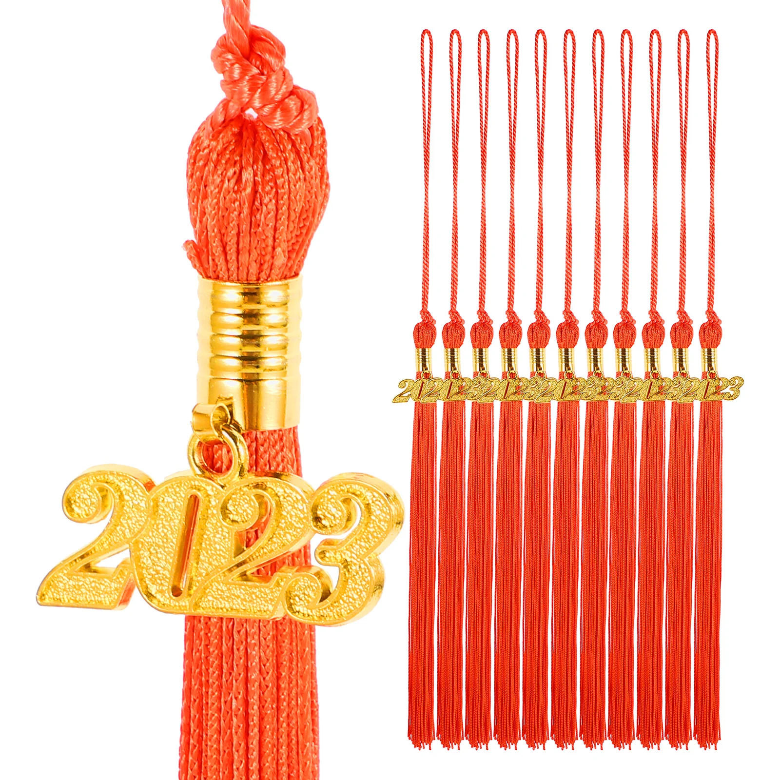 

12 Pcs Gradient Tassel Hand Decor 2023 Charm Graduation Tassels Polyester Ceremony Supplies