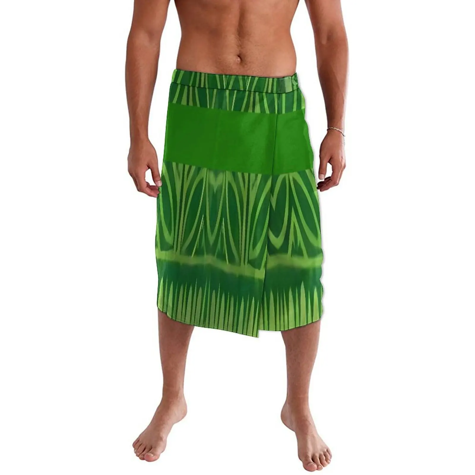 Фото Мужская мягкая юбка-парео в гавайском стиле, модная этническая лавала-ваи-файтага, пляжная одежда для мужчин №1