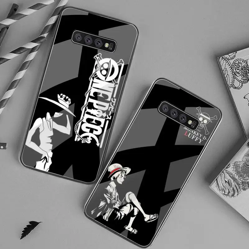 

Anime One Piece Luffy Zoro Phone Case Tempered Glass For Samsung S20 Ultra S7 S8 S9 S10 Note 8 9 10 Pro Plus Cover