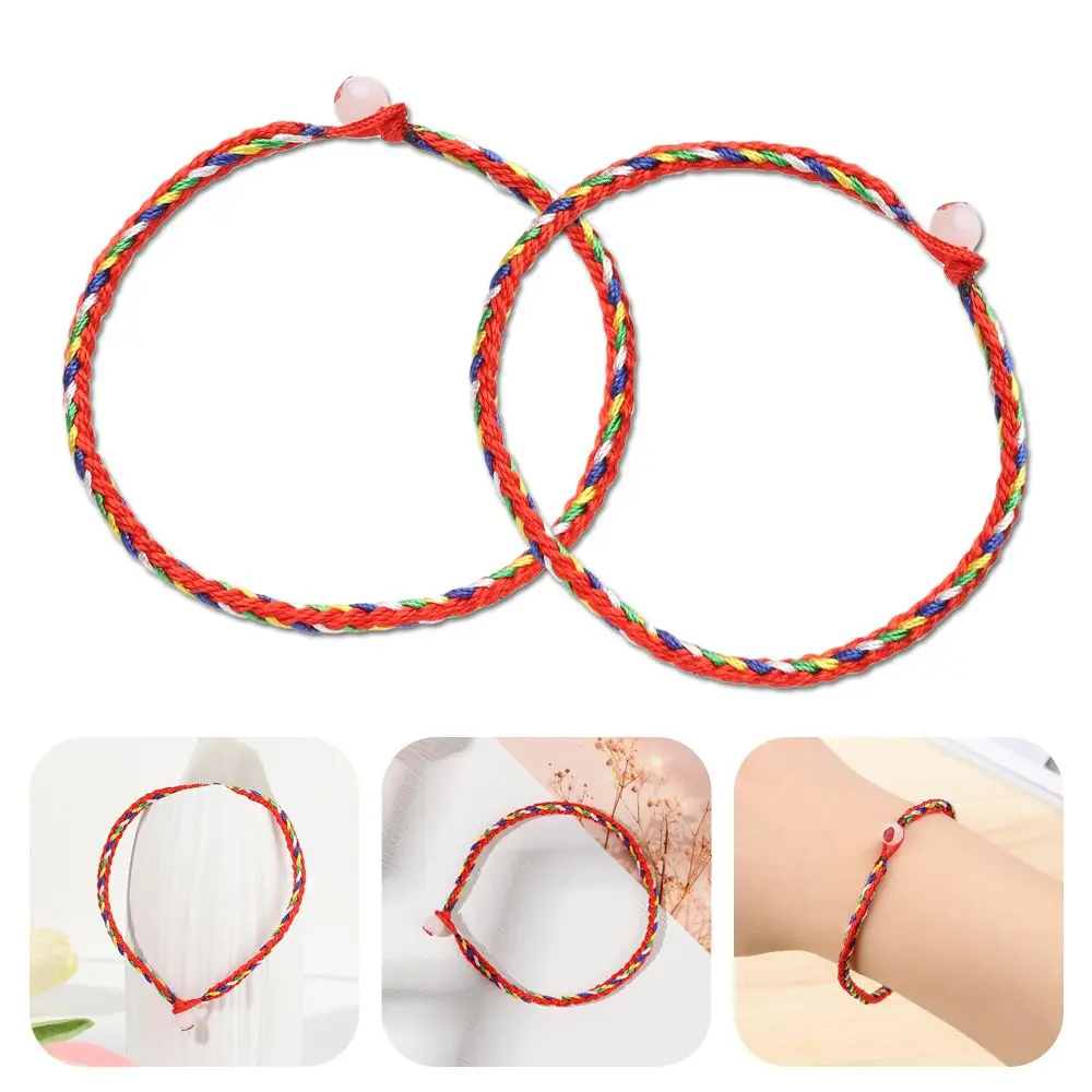 

New Bohemian Attractive Colorful Handmade Hand-woven Bracelet Gift For Couple Red Rope Bracelet Jewelry Gifts