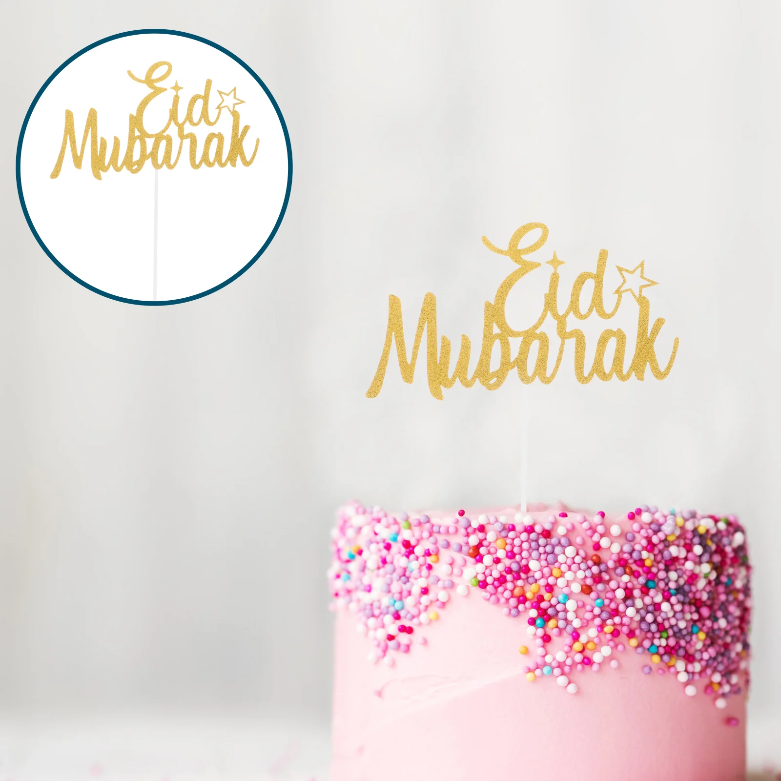 

Eid Ramadan Picks Cupcake Topper Cake Mubarak Party Toppers Paper Festival Inserts Moon Toothpicks Karee Theme Supplies