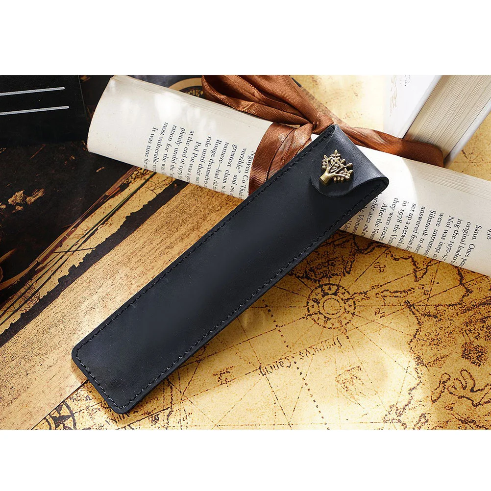 

Pen Caseholdersleeve Single Pouch Fountainpocket Genuine Protectorblack Softpurse Cover Ballpoint Storage Office Vapebutton