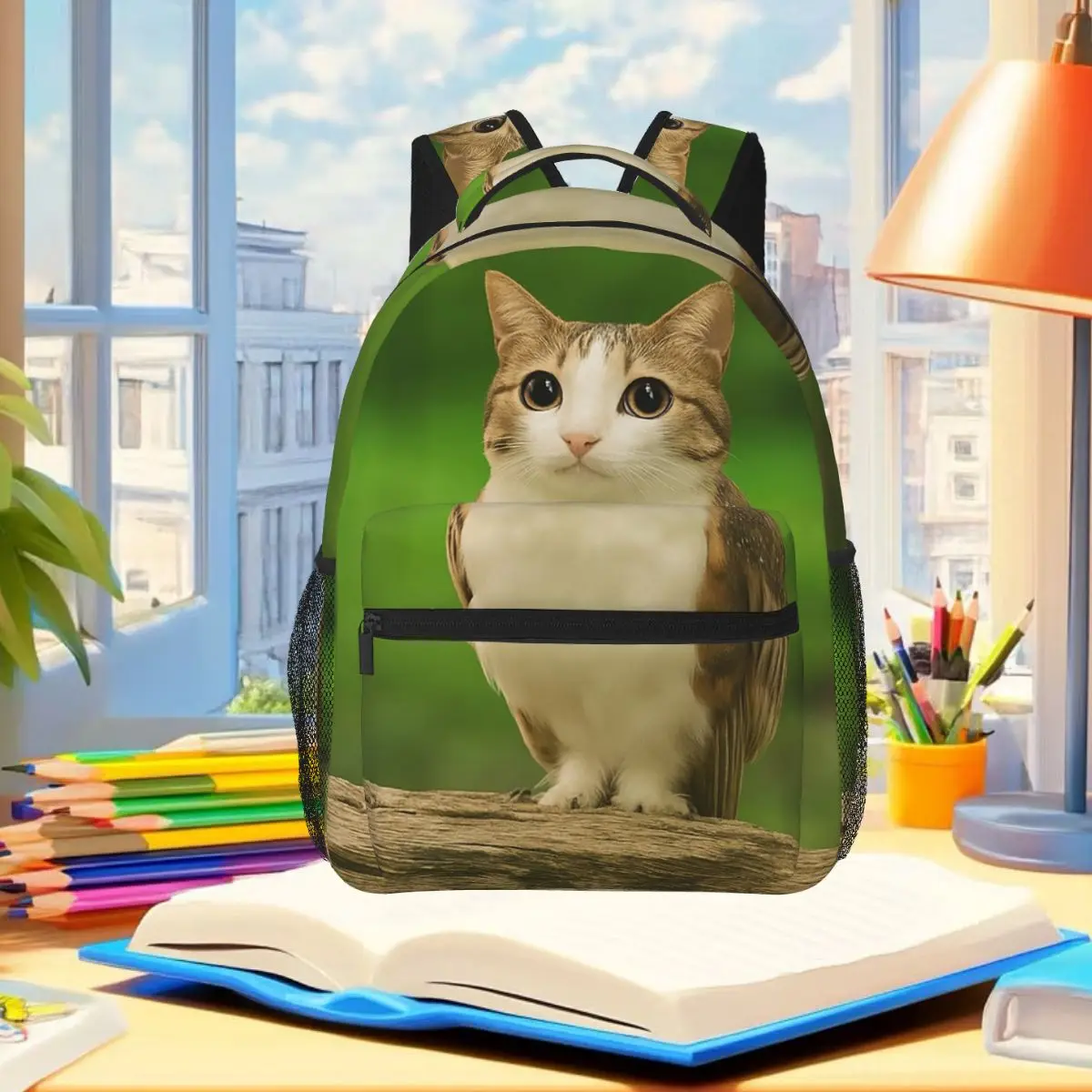Рюкзак Meowl Cat Owl Funny Internet Trendy Meme для студентов, школьный рюкзак, походный рюкзак для мужчин и женщин, модная сумка для книг, сумка через плечо (art.: 3920db1662974) - 3920db1662974