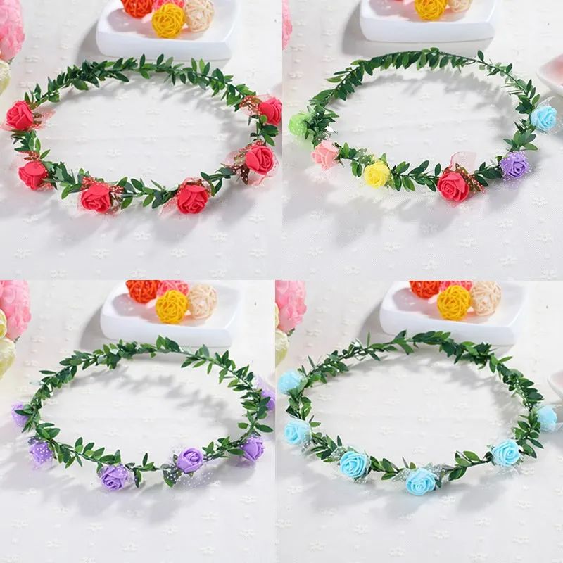 1 шт. розовый гвоздик Пион цветок ореол Свадебная Цветочная Корона венок для