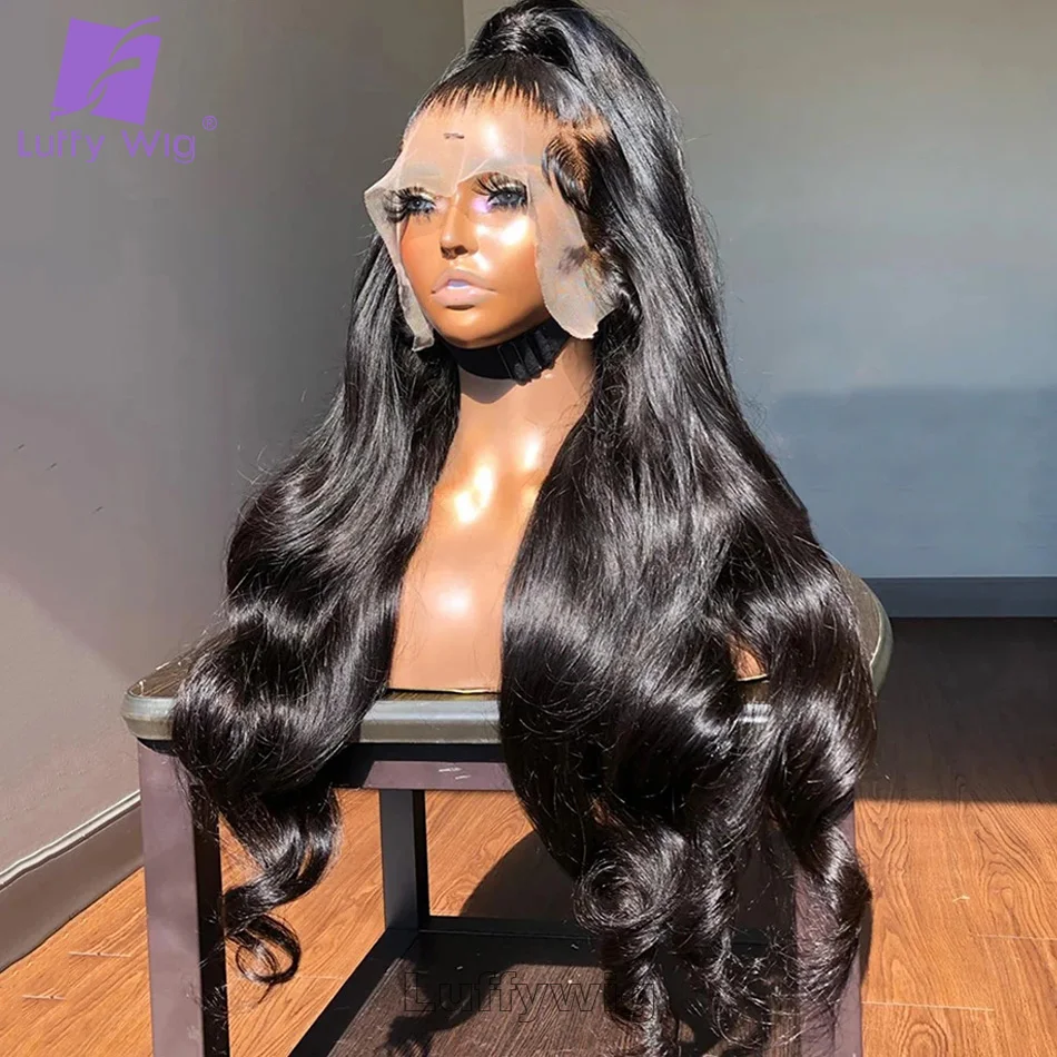 

180 Density Body Wave 13x6 Lace Front Human Hair Wigs Preplucked Fake Scalp Wig Brazilian Remy 360 Lace Frontal Wigs Luffywig