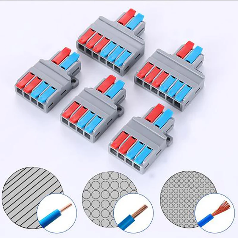 

Quick Splitter 2 In 4/6 Out Wire Connector Universal Wiring Cable Connector Conductor Terminal Block