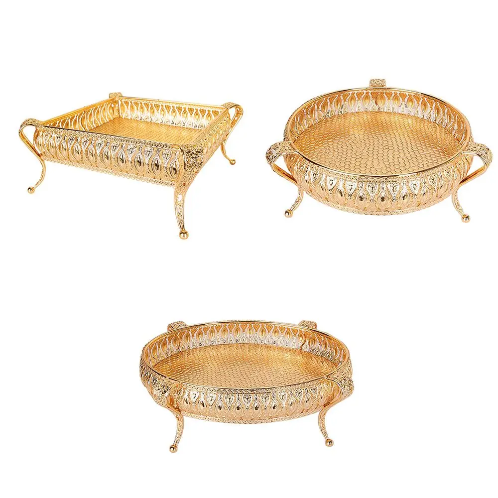 

Crafts Porch storage rack Ellipse Candy Container Living Room Nordic Style Storage Tray Metal Tray Fruit Plate Bowl