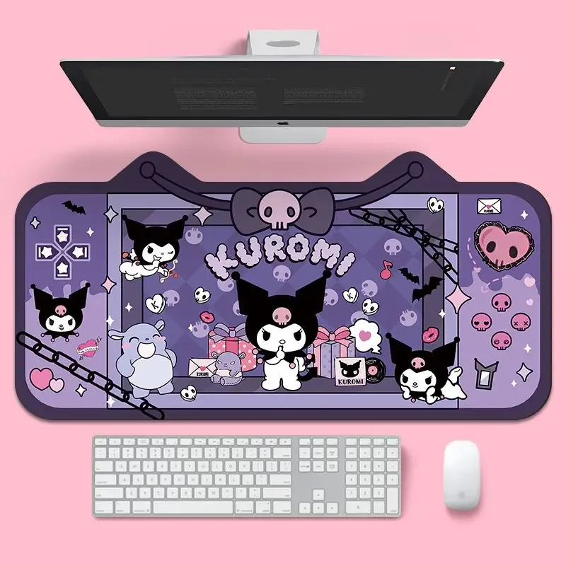 

Sanrio Kuromi Kawaii Extra Large Thickened Anti-slip Mouse Pad Girls Keyboard Computer Laptop Desk Mat Best Gift for Christmas