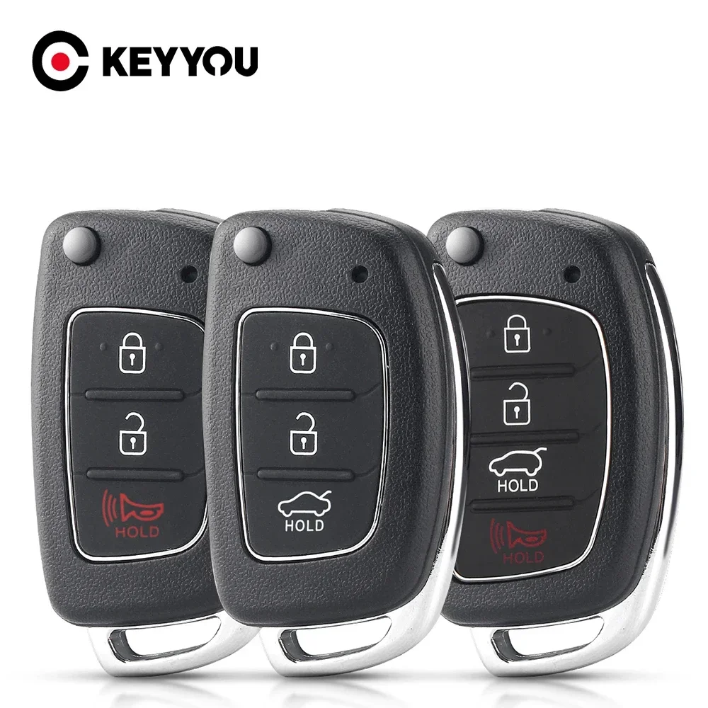 Фото KEYYOU 10 шт. флип-чехол для дистанционного ключа автомобиля 3/4B для Hyundai Solaris ix35 ix45 ELANTRA Santa Fe HB20 Verna HY15/HY20/TOY40 Blade №1