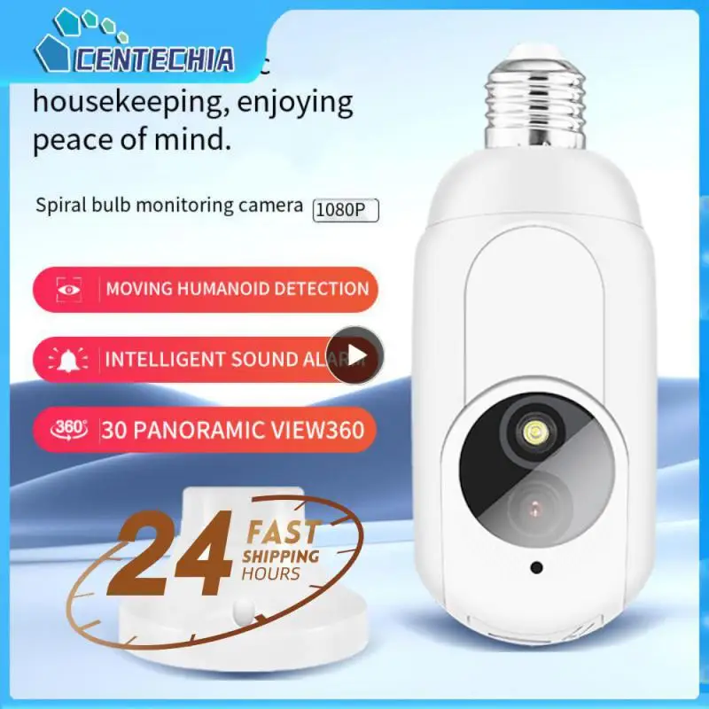 

Bulb Monitoring Camera Lamp Cap Camera Wireless Wifi Tuyaapp 360 Degree Panoramic Bulb Surveillance Camera 200w 1080p E27