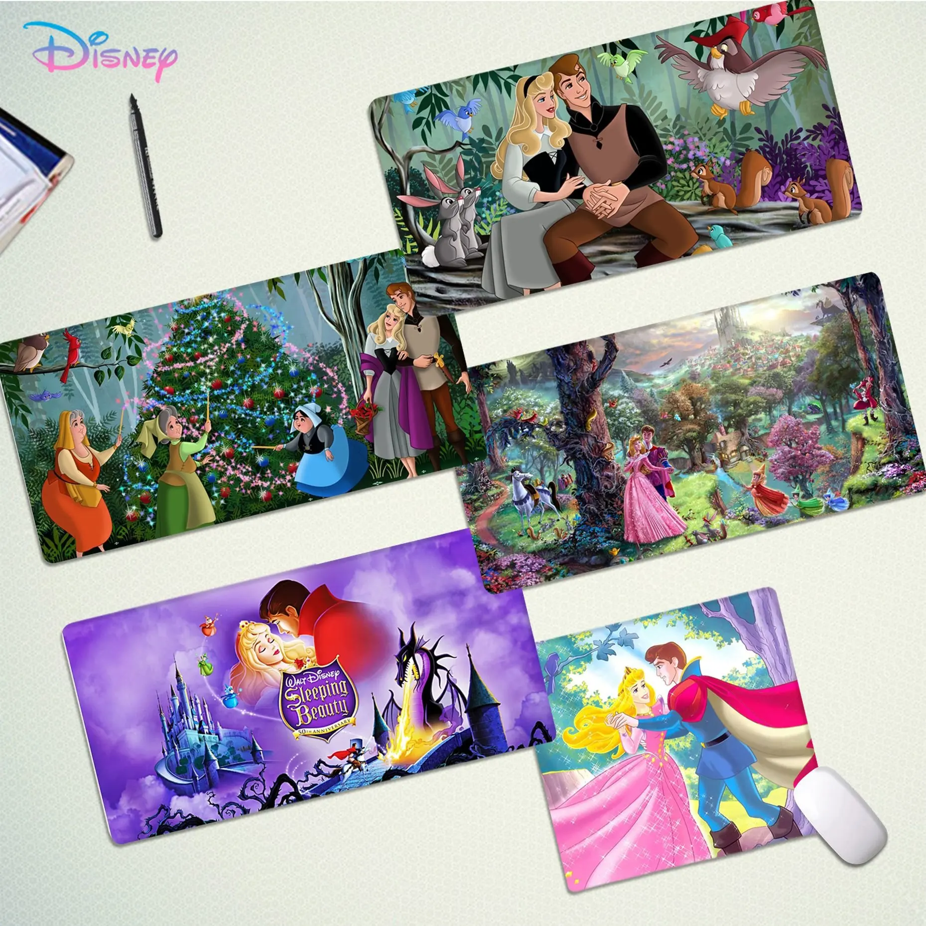 

Disney Sleeping Beauty Top Quality Gamer Speed Mice Retail Small Rubber Mousepad Size For Keyboards Mat Boyfriend Gift