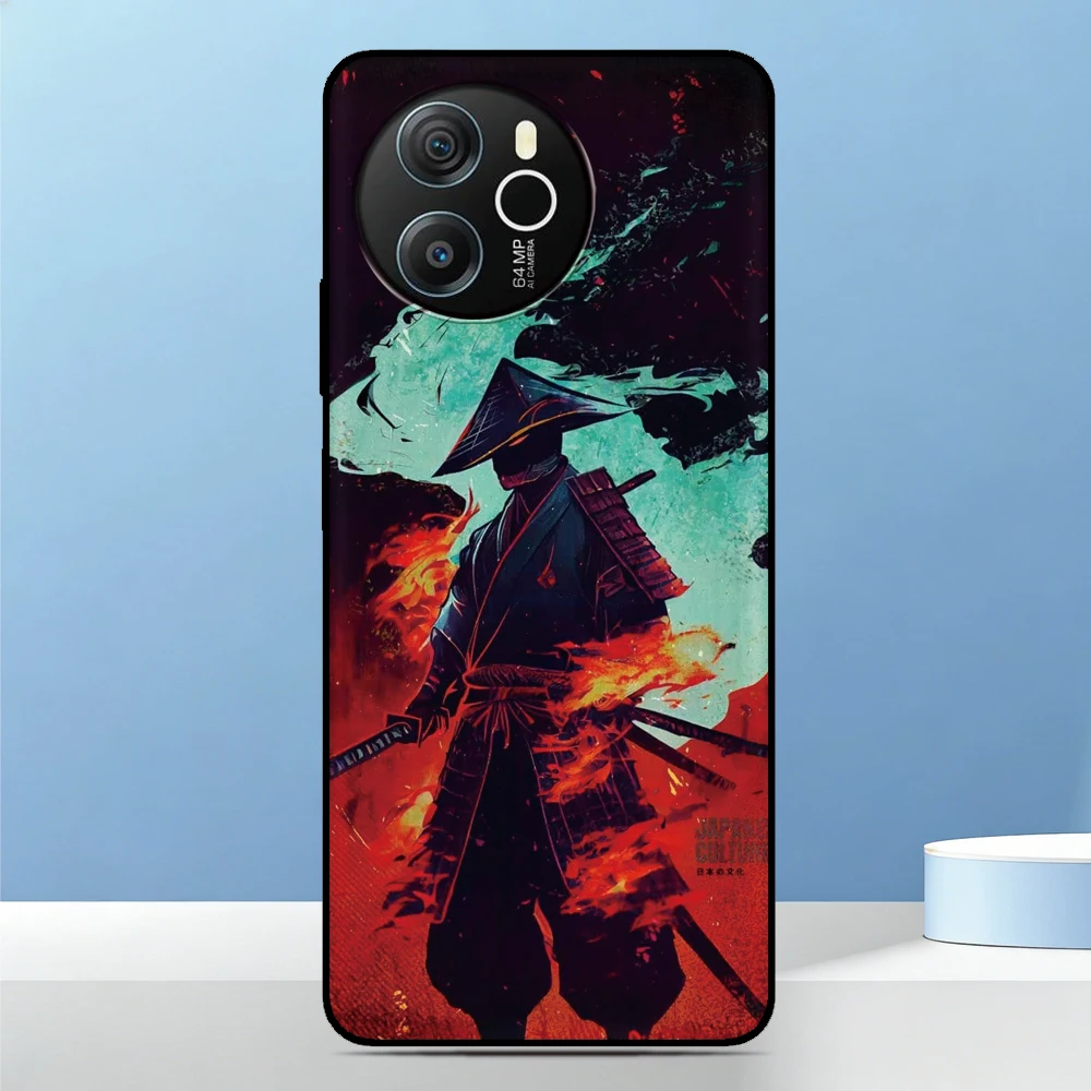 Чехол для телефона Hero Japan Samurai для Blackview A100 A96 A95 A90 A85 Oscal C80 C70 C60 C30 C20 Pro Flat 2 1C 2C Tiger 13 12, задняя крышка (art.: 3920da6771ddd) - 3920da6771ddd