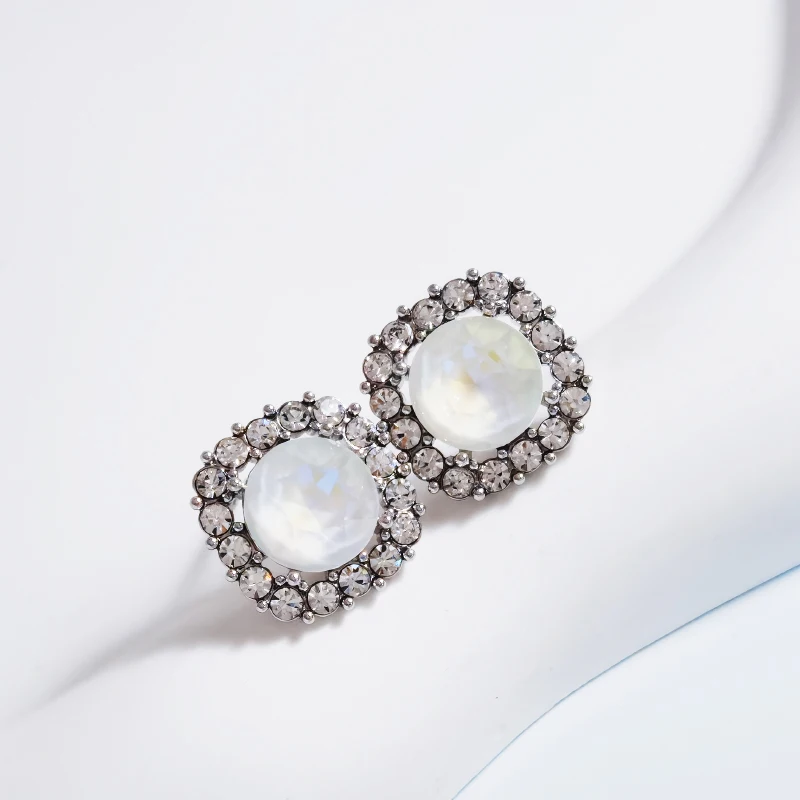 Женские квадратные серьги-гвоздики, свадебная бижутерия