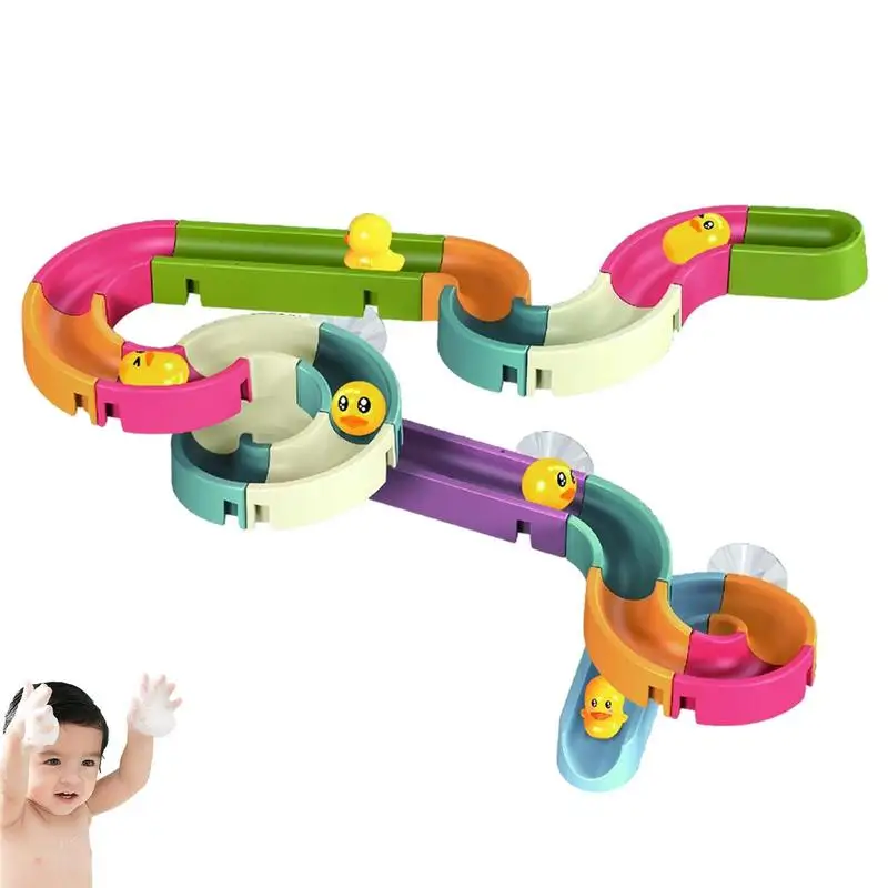 

Slide Shower Tracks Water Toys Bathtub Toys Slide Construction With Mini Duck Toys Ball Track Shower Water Slide Birthday Gifts