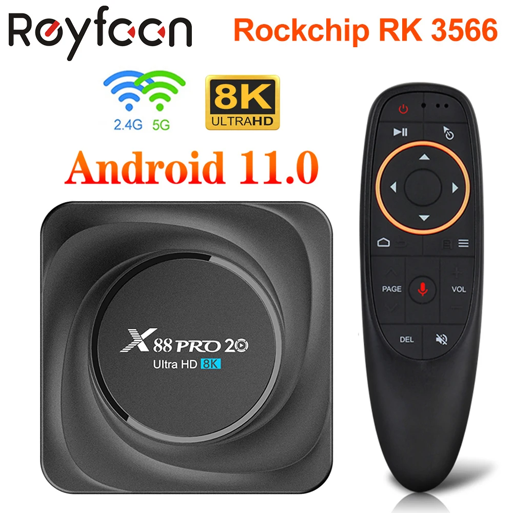 

X88 PRO 20 TV Box Android 11 8GB RAM 128GB ROM Rockchip RK3566 Support 4K 8K 24fps USB3.0 Google Assistant Youtube 4GB 64GB 32GB