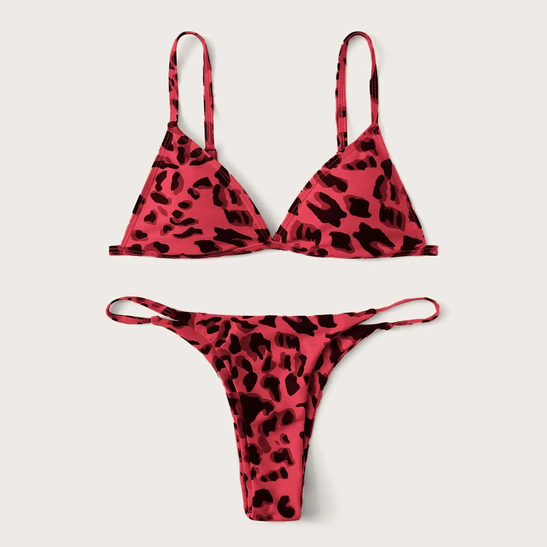

Micro Mini Bikini Leopard Swimsuit Women Halter Push Up Bikini Set Padded Brazil Swimsuit Bandage Swim Suit Swimwear Women 2022