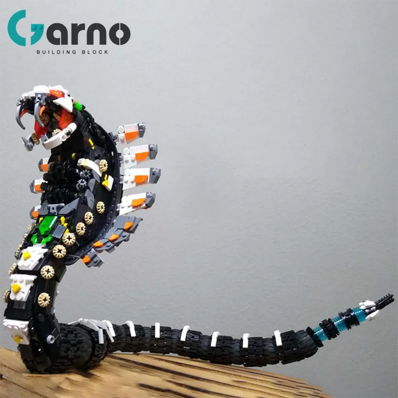 

Конструктор Moc Horizon Zero Dawned Slitherfang, популярная игра, механический дракон, динозавр, строительный блок, игрушка для мальчиков