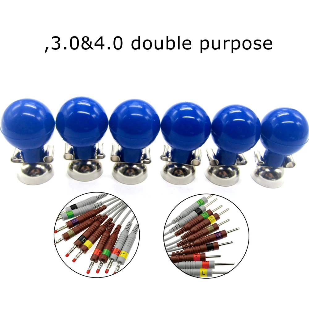 Многофункциональные всасывающие электроды EKG с никелевым покрытием 3 0 и 4