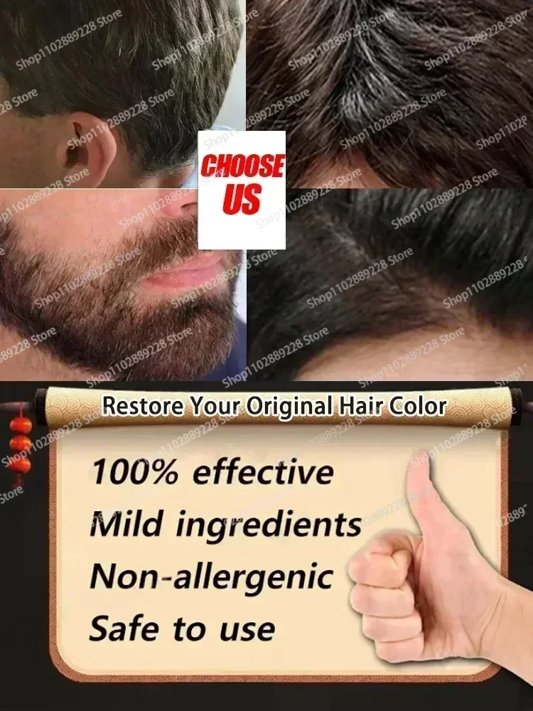Натуральная Сыворотка против седых волос-восстанавливает белые и затемняющие