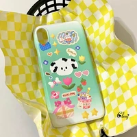 clmj cute dog phone case for iphone 12 11 pro 13 xs xr 8 7 plus se cartoon animal puppy dalmatians phone case silicone cover ins