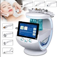 portable 7 in 1 hydrafacials microdermabrasion machine smart ice blue magic mirror ultrasound rf facial skin care cryotherapy