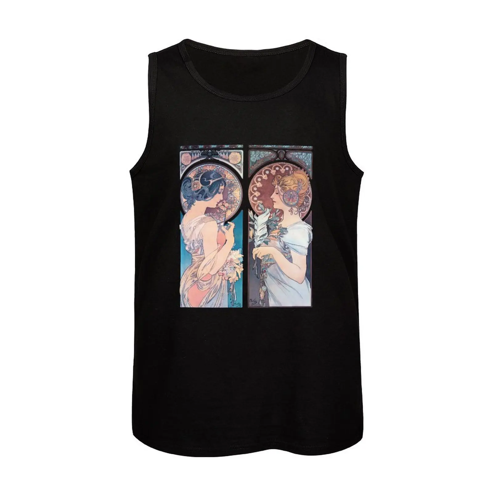 Майка La Primevere and шлейф Альфонсе мухи футболки для спортзала без рукавов мужчин