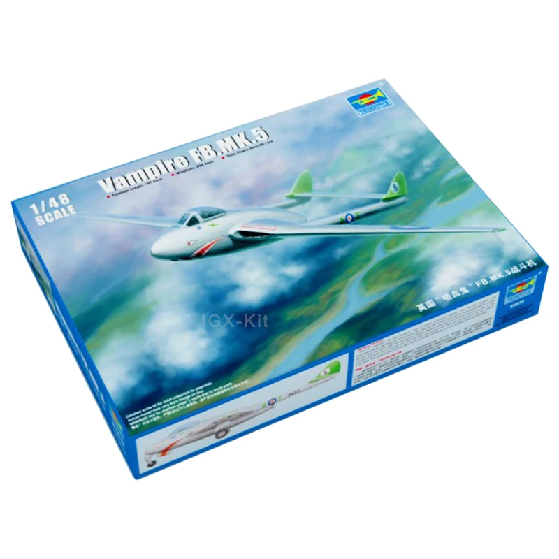 

Trumpeter 1/48 02874 Британский вампир F Mk 5 самолет-Истребитель Военный самолет пластиковая Сборная модель игрушечный набор для строительства