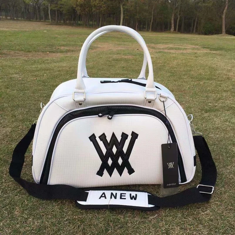 

ANEW Golf Shoe Clothing Bag Women Female Men Golf Handbag Waterproof Sports Travel Shoulder Boston Bag White Black Blue
