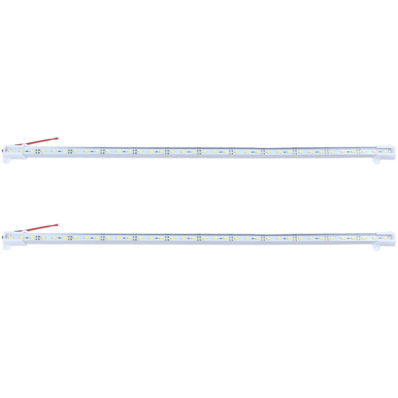 

2X, 50CM 12V 36 LED 5050 SMD Hard Strip Bar Light Aluminum Rigid Warm White