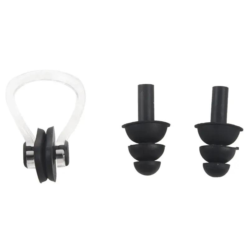 

Зажим для носа, аксессуары для дайвинга в бассейне для взрослых, заглушка для ушей, мягкий водонепроницаемый силиконовый чехол для плавания