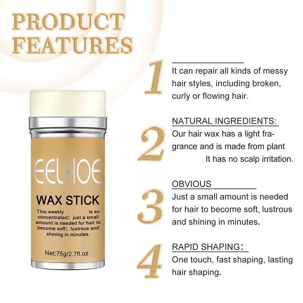 75 г восковая палочка для волос гель отделки фиксированный мужчин и женщин